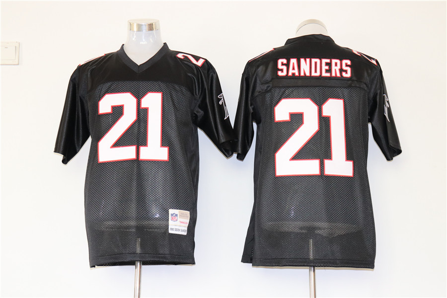 Men's Atlanta Falcons Deion Sanders Mitchell & Ness Black Legacy Jersey
